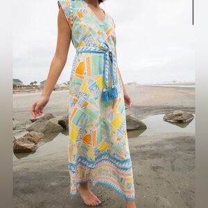 Anna Cate Sage Maxi Dress Size Small
